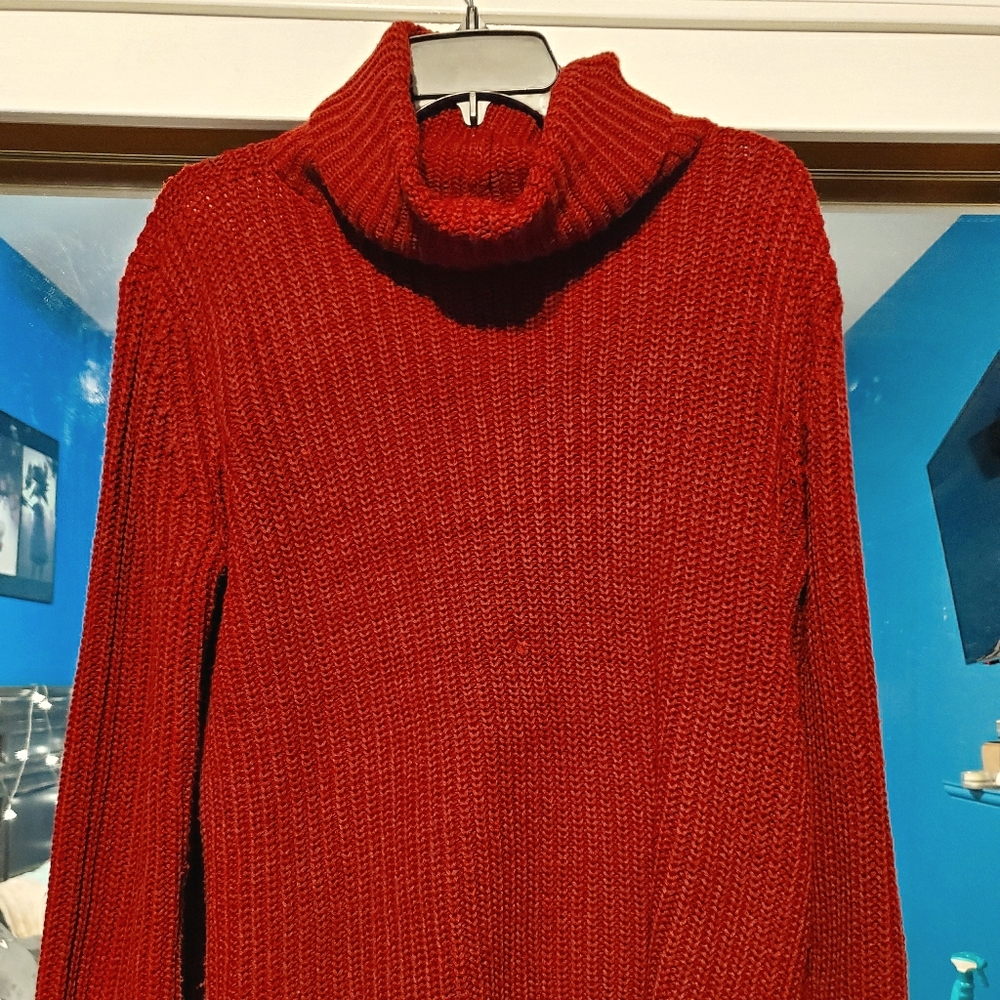 Maroon turtleneck sweater